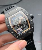 KV Factory Richard Mille RM-055 Bubba Watson Watch Carbon Fiber Skeleton Dial